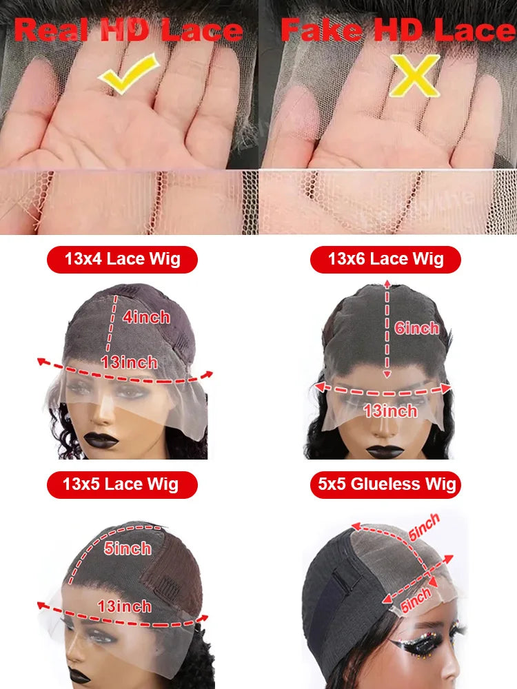 100% Human Hair Wear Go HD Body Wave Glueless