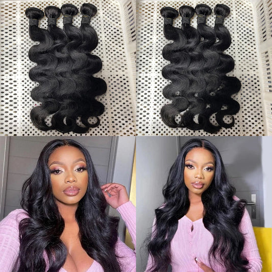 Body Wave Human Hair Bundles 100% Brazilian Raw Human Hair