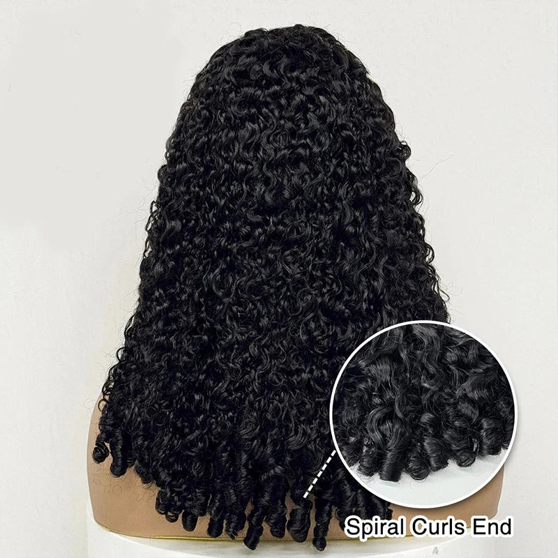 Burmese Curly HD Lace Front Wigs Eurasian Deep Curly Wave Human Hair Glueless Wigs