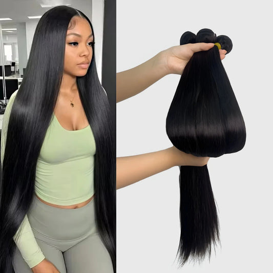 16ABone Straight Human Hair Bundles Raw Hair Bundles 100% Brazilian Virgin Hair