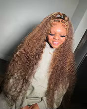 4/27 Ombre Curly Highlight Wig Human Hair Preplucked Lace Closure Glueless Wigs Human Hair Deep Wave