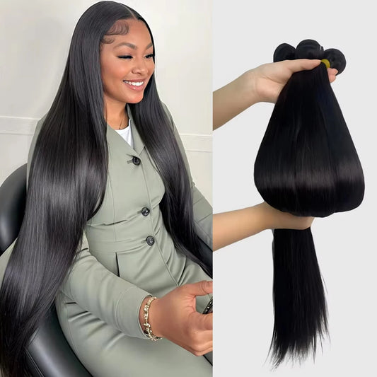 16ABone Straight Human Hair Bundles Raw Hair Bundles 100% Brazilian Virgin Hair