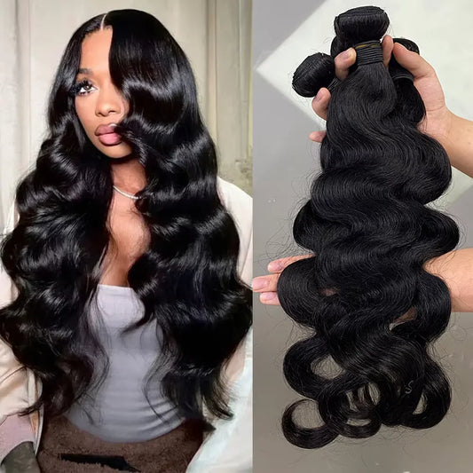 Body Wave Human Hair Bundles 100% Brazilian Raw Human Hair