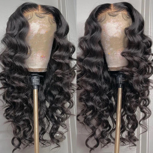 Loose Deep Wave Human Hair Bundles Lace Closure Brazilian Hair Weave Bundles With Closure Frontal
