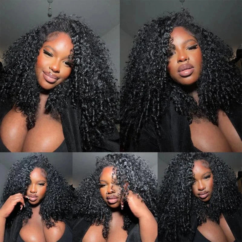 Burmese Curly HD Lace Front Wigs Eurasian Deep Curly Wave Human Hair Glueless Wigs